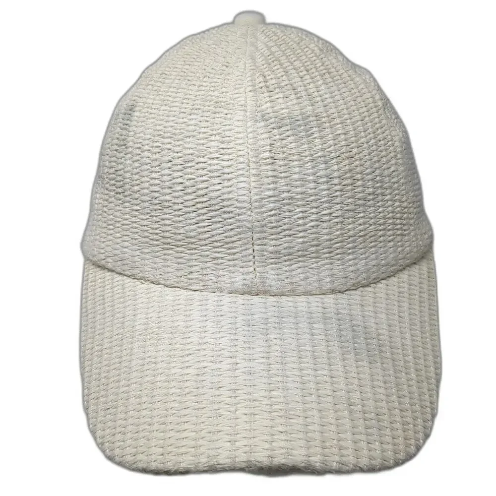 Sonoma Baseball Cap Beige One Size Woven Straw Texture Slideback Strap Hat